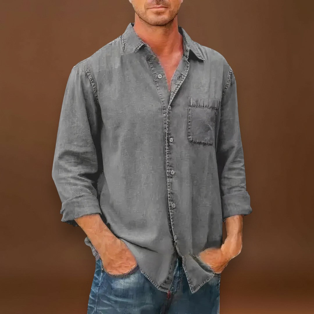 Evin - Hosszú Ujjú Farmer Ing Gombos Elülső Rész