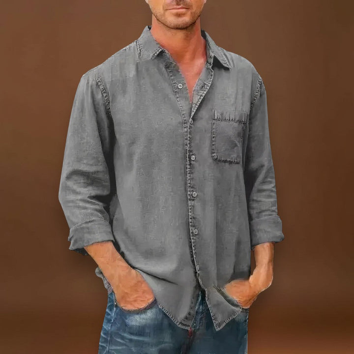 Evin - Hosszú Ujjú Farmer Ing Gombos Elülső Rész