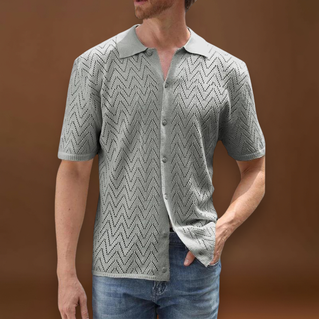 Csárdás - Kevert anyagú, elöl gombos és struktúrált gallérral, könnyű viseléshez