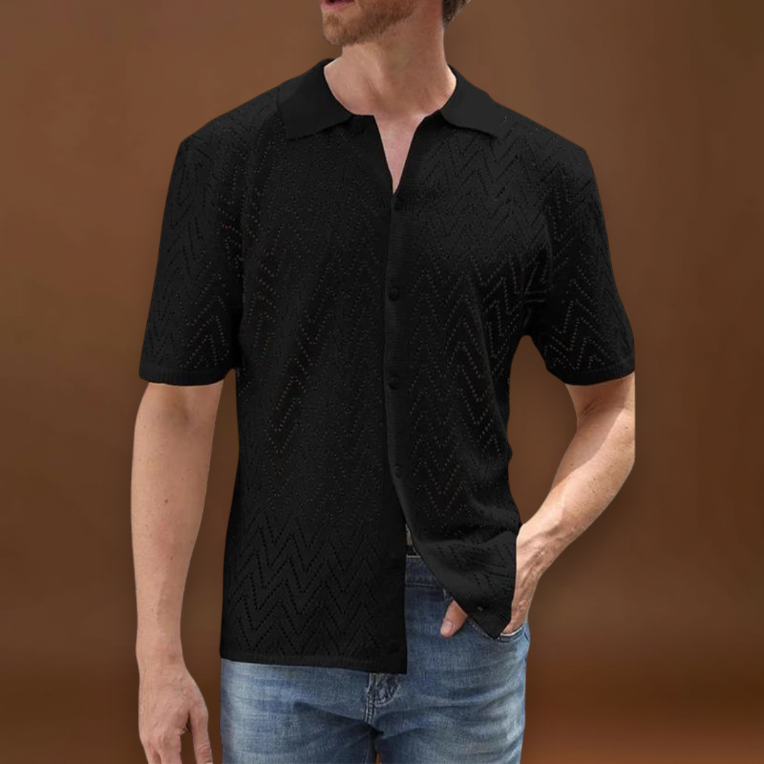 Csárdás - Kevert anyagú, elöl gombos és struktúrált gallérral, könnyű viseléshez