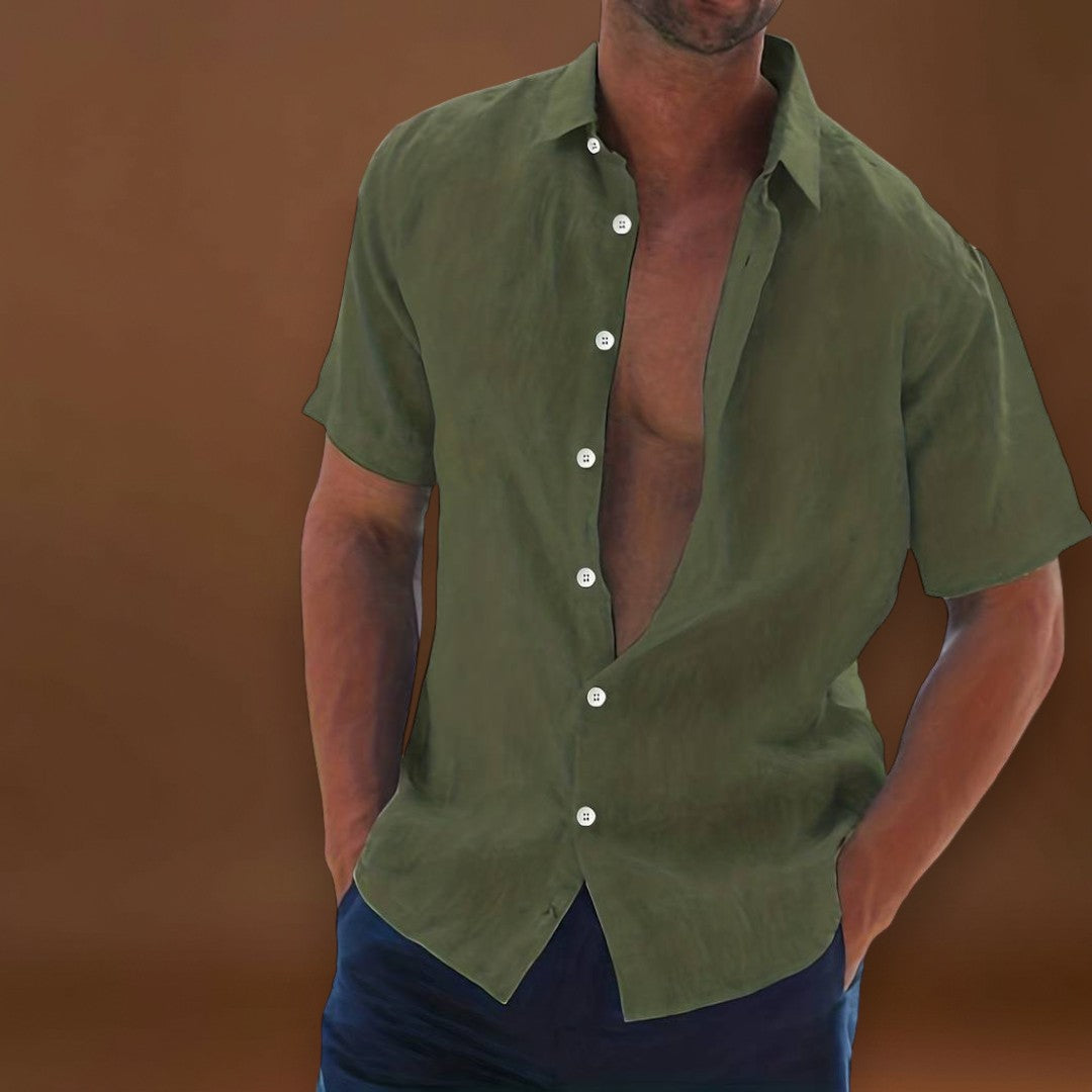 Euzéb - Könnyű Rövid Ujjú Kevert Anyag és Könnyű Mozgás