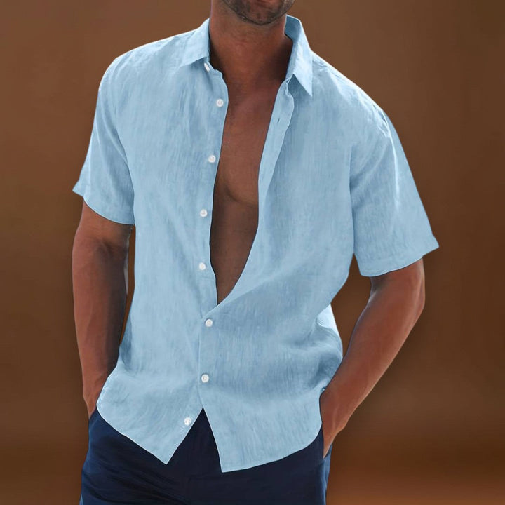 Euzéb - Könnyű Rövid Ujjú Kevert Anyag és Könnyű Mozgás