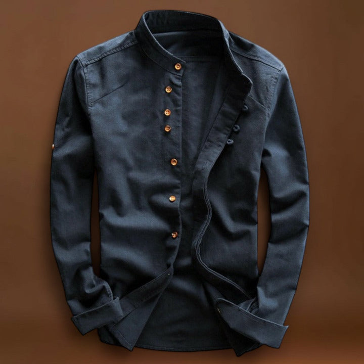 Kaba - Magas Gallér és Vintage Gombos Záródás Légáteresztő