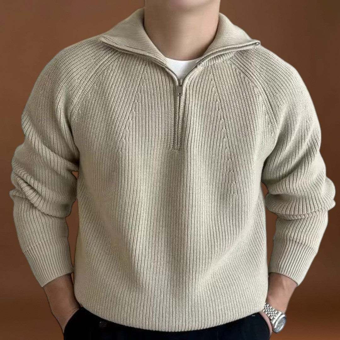 Soma - Kényelmes Zipperes Pulóver