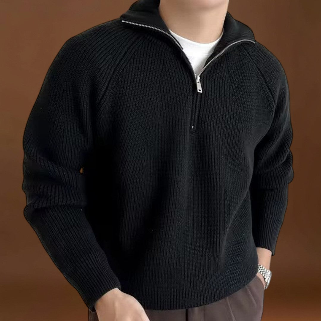 Soma - Kényelmes Zipperes Pulóver