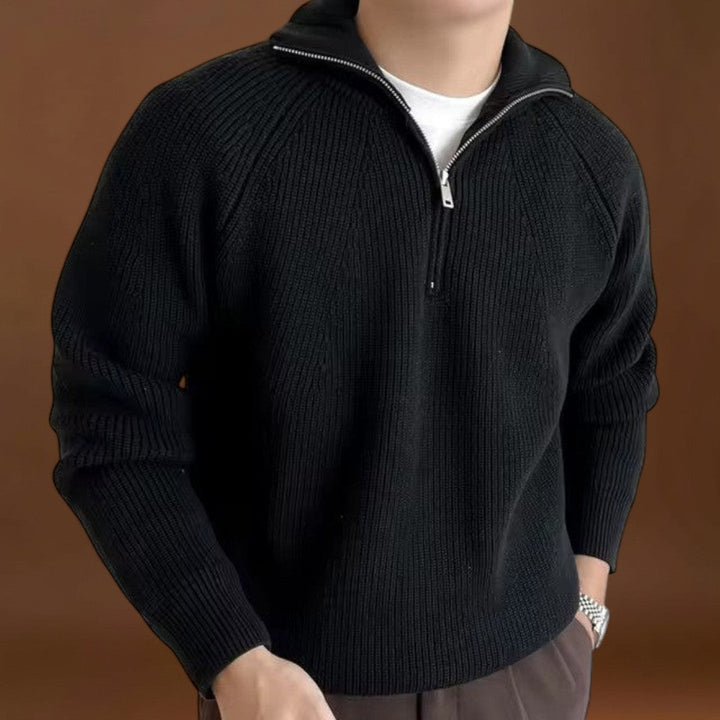 Soma - Kényelmes Zipperes Pulóver