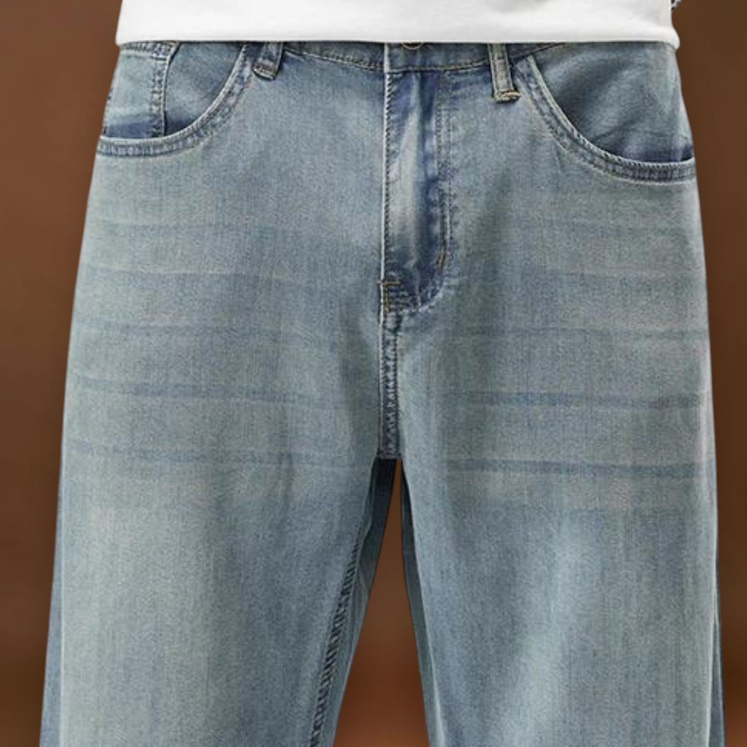 Atos - Alacsony Derékú, Relaxált Szabású Denim Keverék