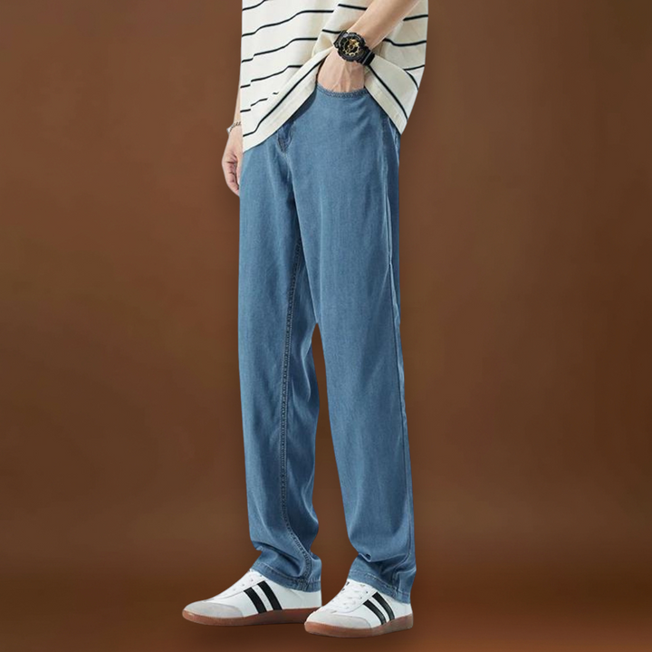 Atos - Alacsony Derékú, Relaxált Szabású Denim Keverék