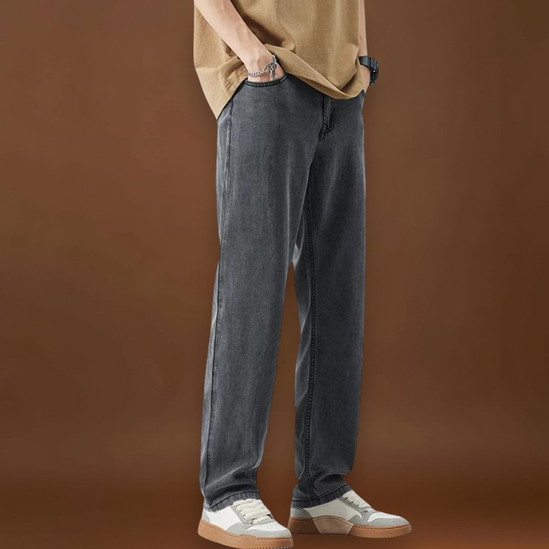 Atos - Alacsony Derékú, Relaxált Szabású Denim Keverék