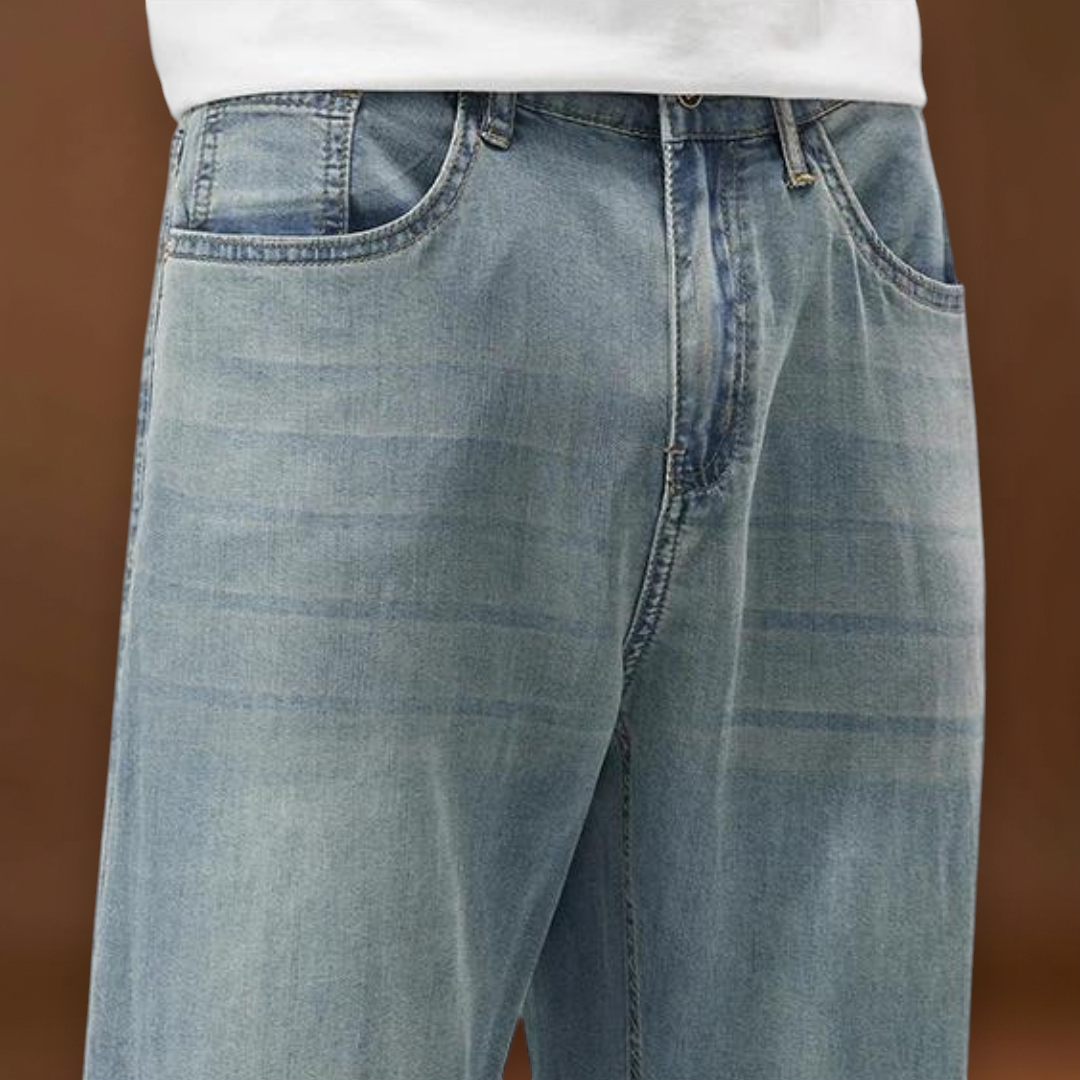 Atos - Alacsony Derékú, Relaxált Szabású Denim Keverék