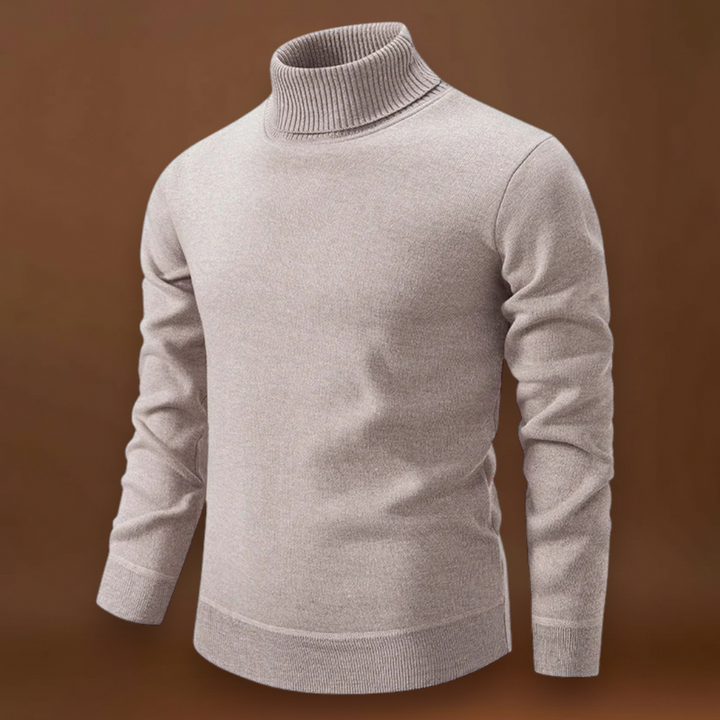 Szilárd - Kényelmes Magas Galléros Pulóver, Állítható