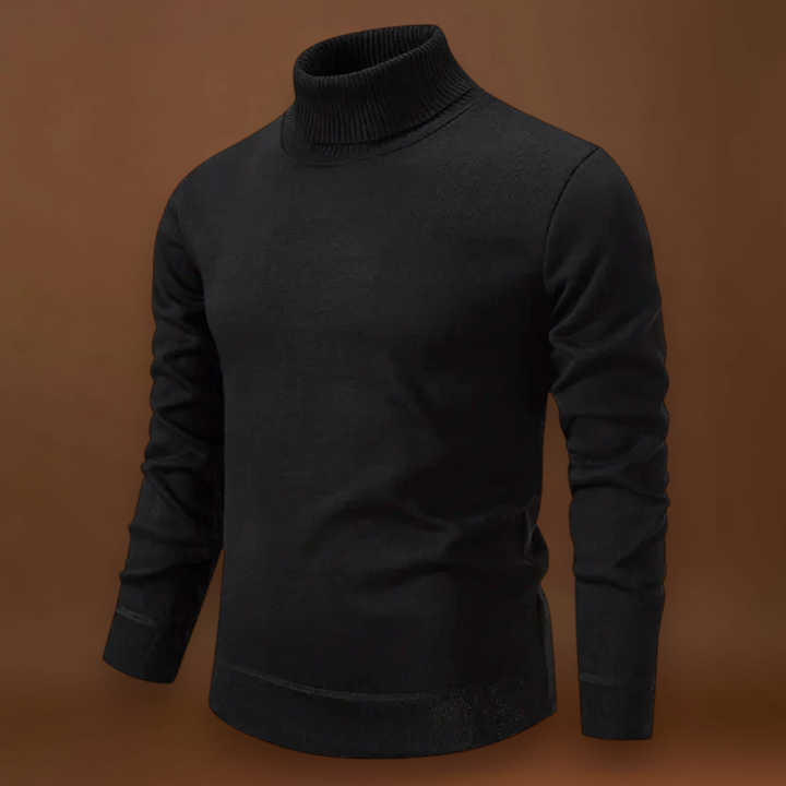 Szilárd - Kényelmes Magas Galléros Pulóver, Állítható