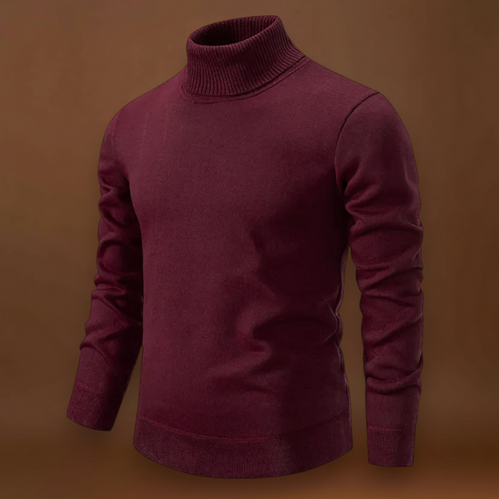 Szilárd - Kényelmes Magas Galléros Pulóver, Állítható