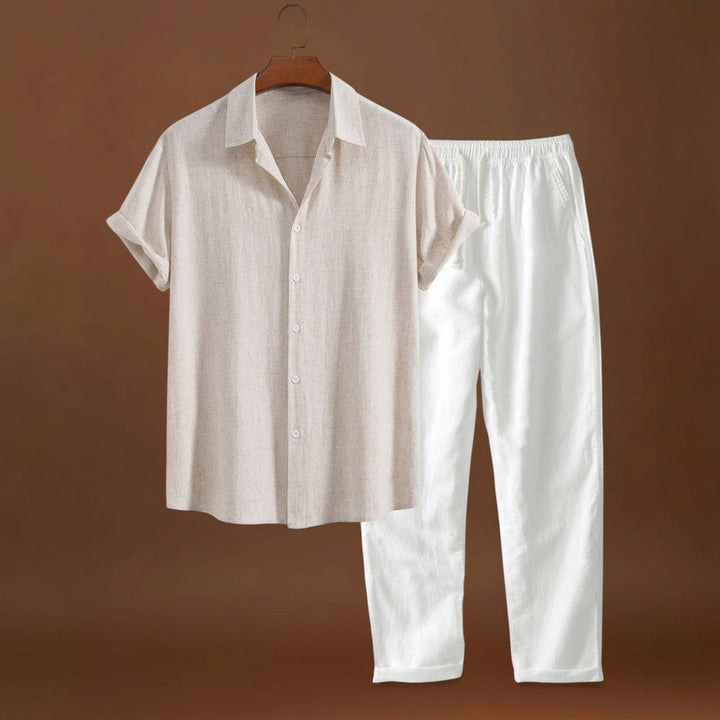 Két Darabos Szett - Rövid Ujjú & Lélegző Poliészter Keverék