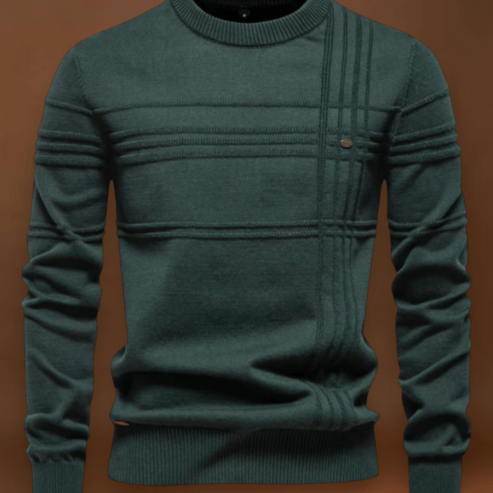 Bence | Pamut Férfi Pulóver Csíkos Mintával