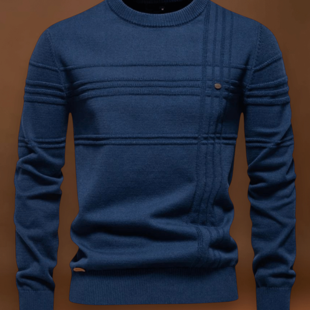 Bence | Pamut Férfi Pulóver Csíkos Mintával