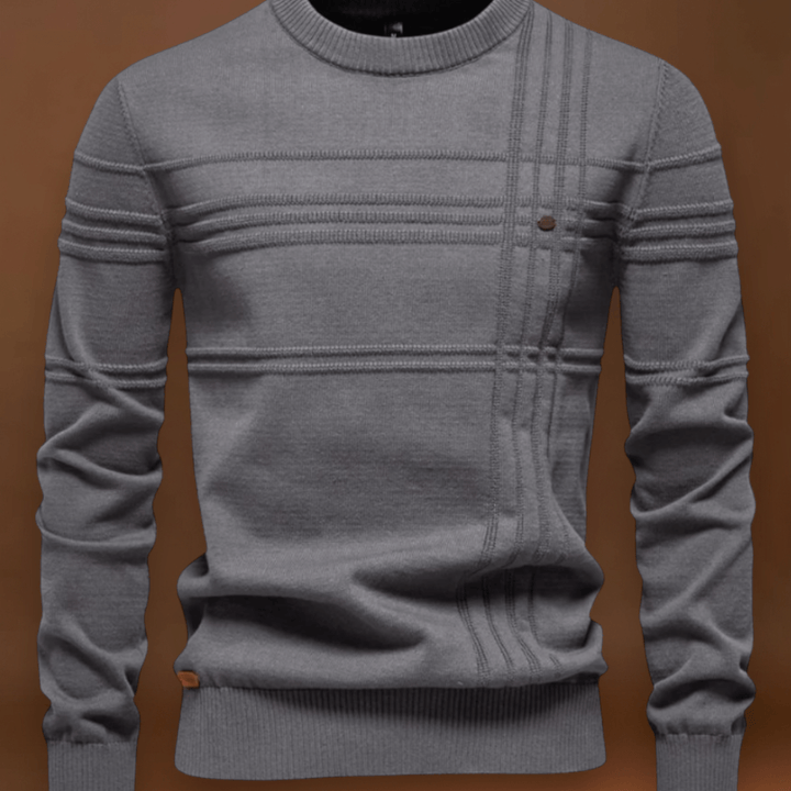 Bence | Pamut Férfi Pulóver Csíkos Mintával