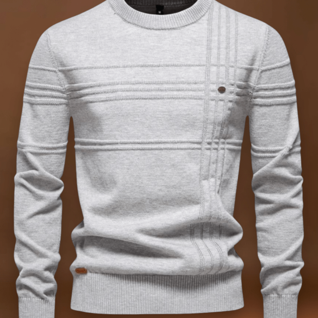Bence | Pamut Férfi Pulóver Csíkos Mintával