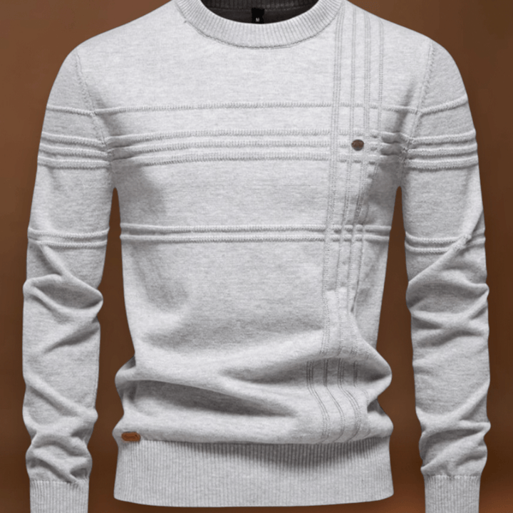 Bence | Pamut Férfi Pulóver Csíkos Mintával