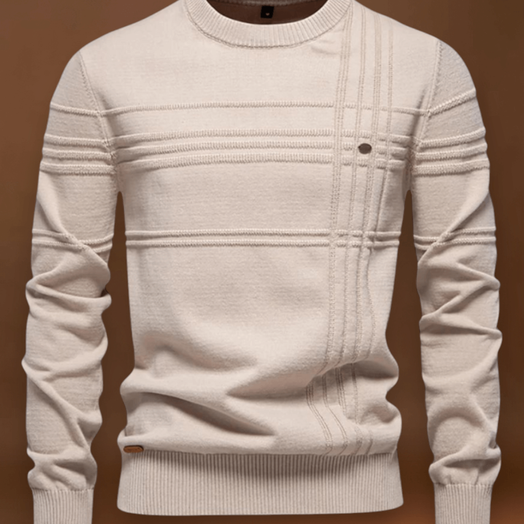 Bence | Pamut Férfi Pulóver Csíkos Mintával