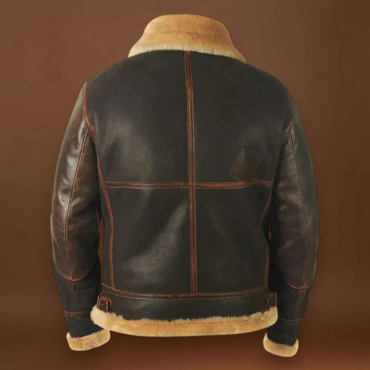 Kacsó - Eredeti férfi bőr téli kabát