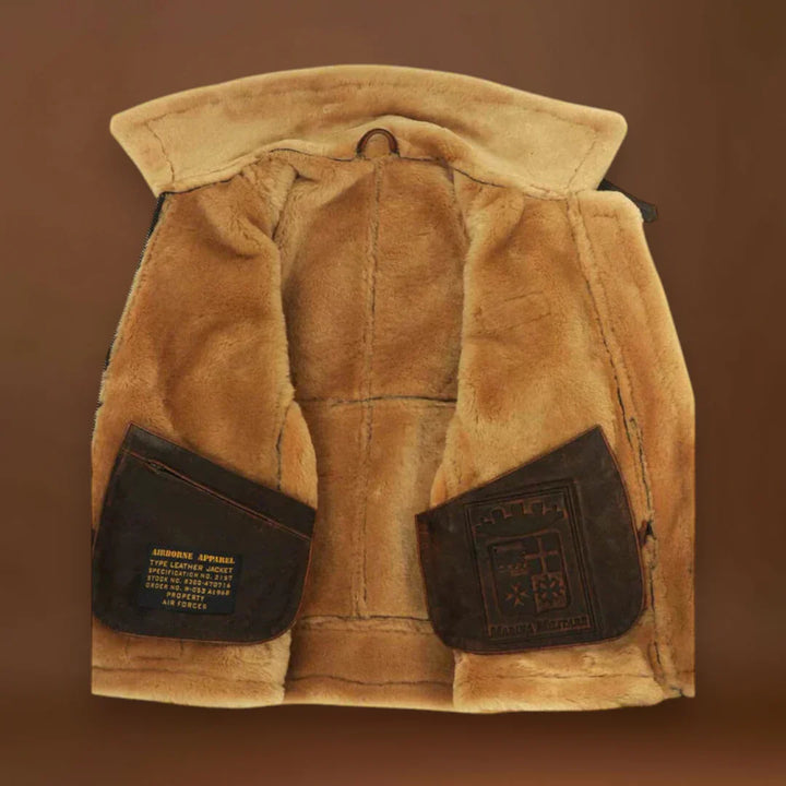 Kacsó - Eredeti férfi bőr téli kabát