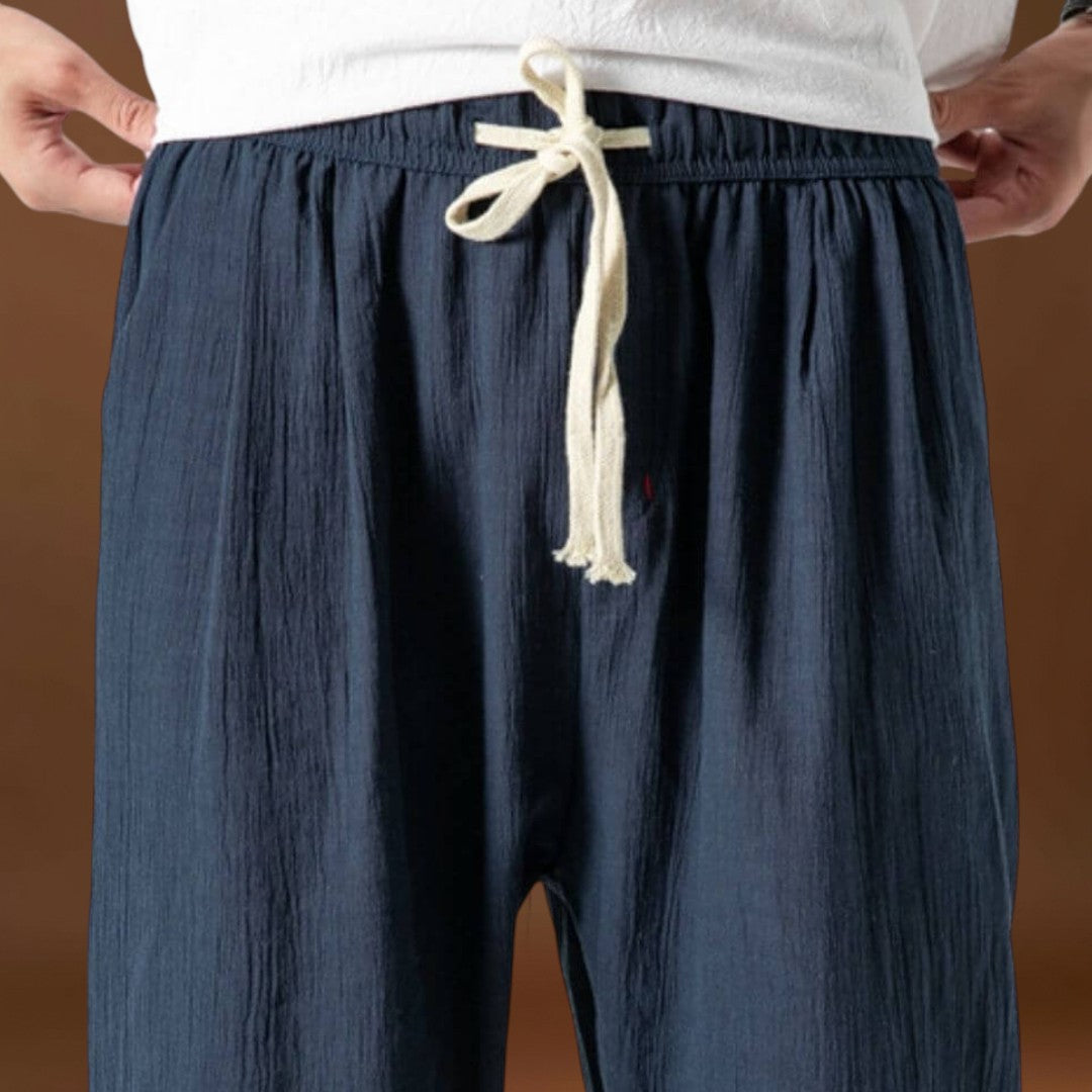 Enrikó - Kényelmes japán nadrág Fekete