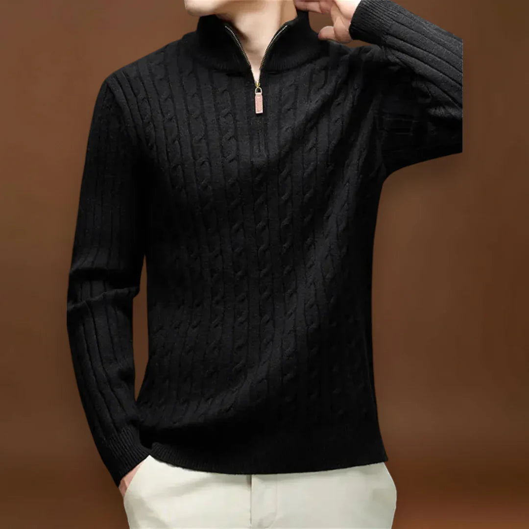 Torda - Cipzáros Pulóver Kellemes Anyagból