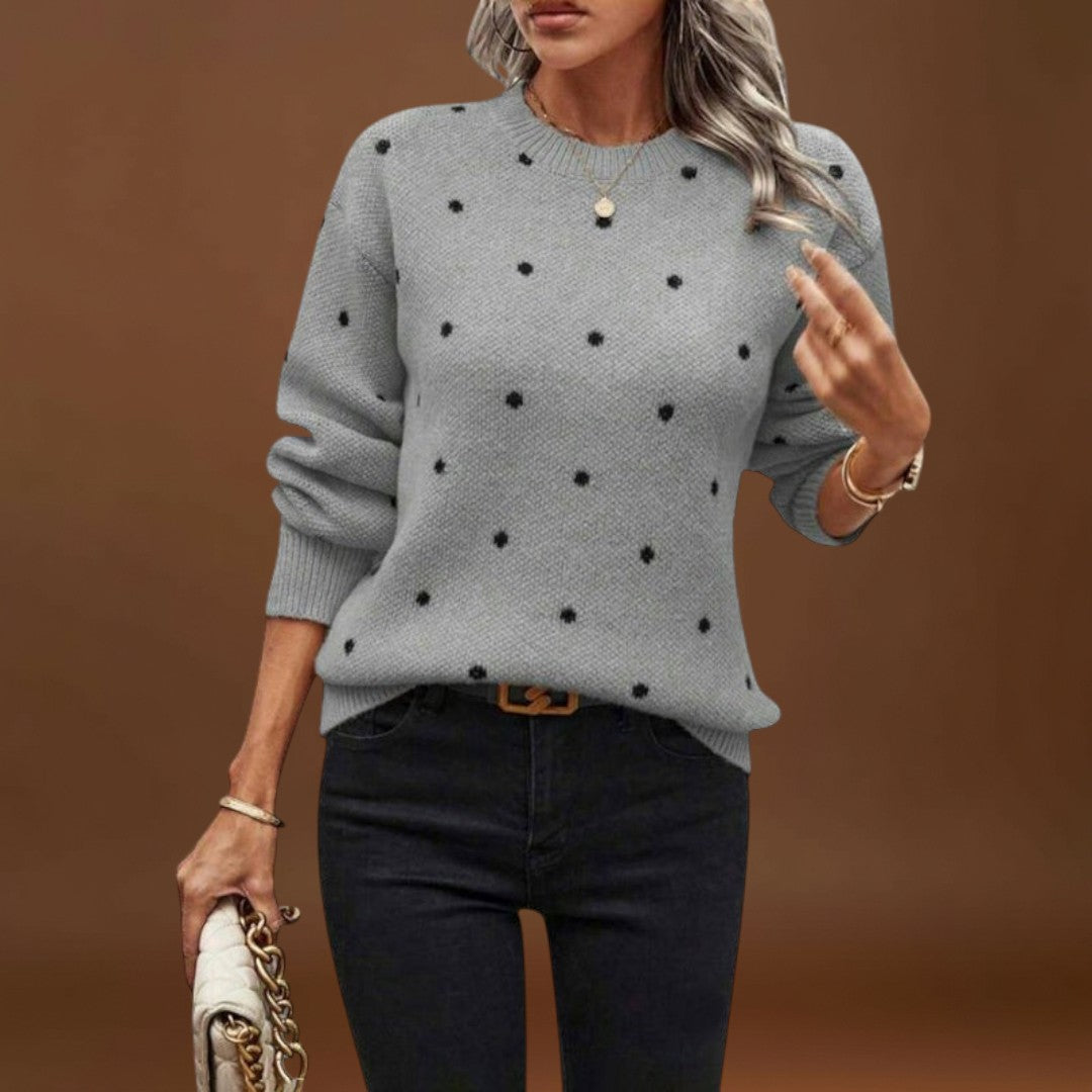 Apollónia - Pöttyös kötött pulóver