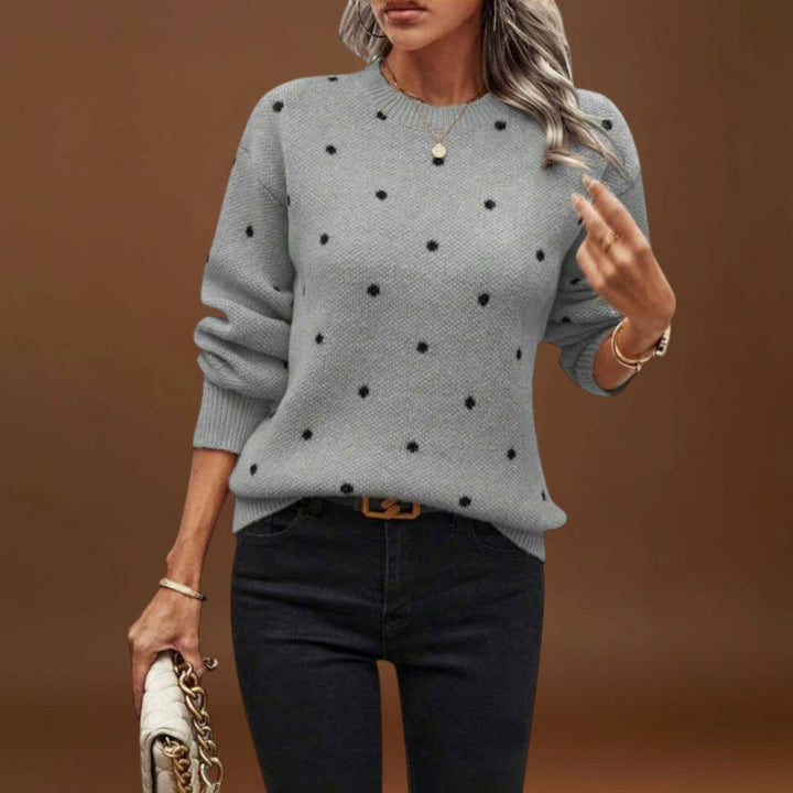 Apollónia - Pöttyös kötött pulóver