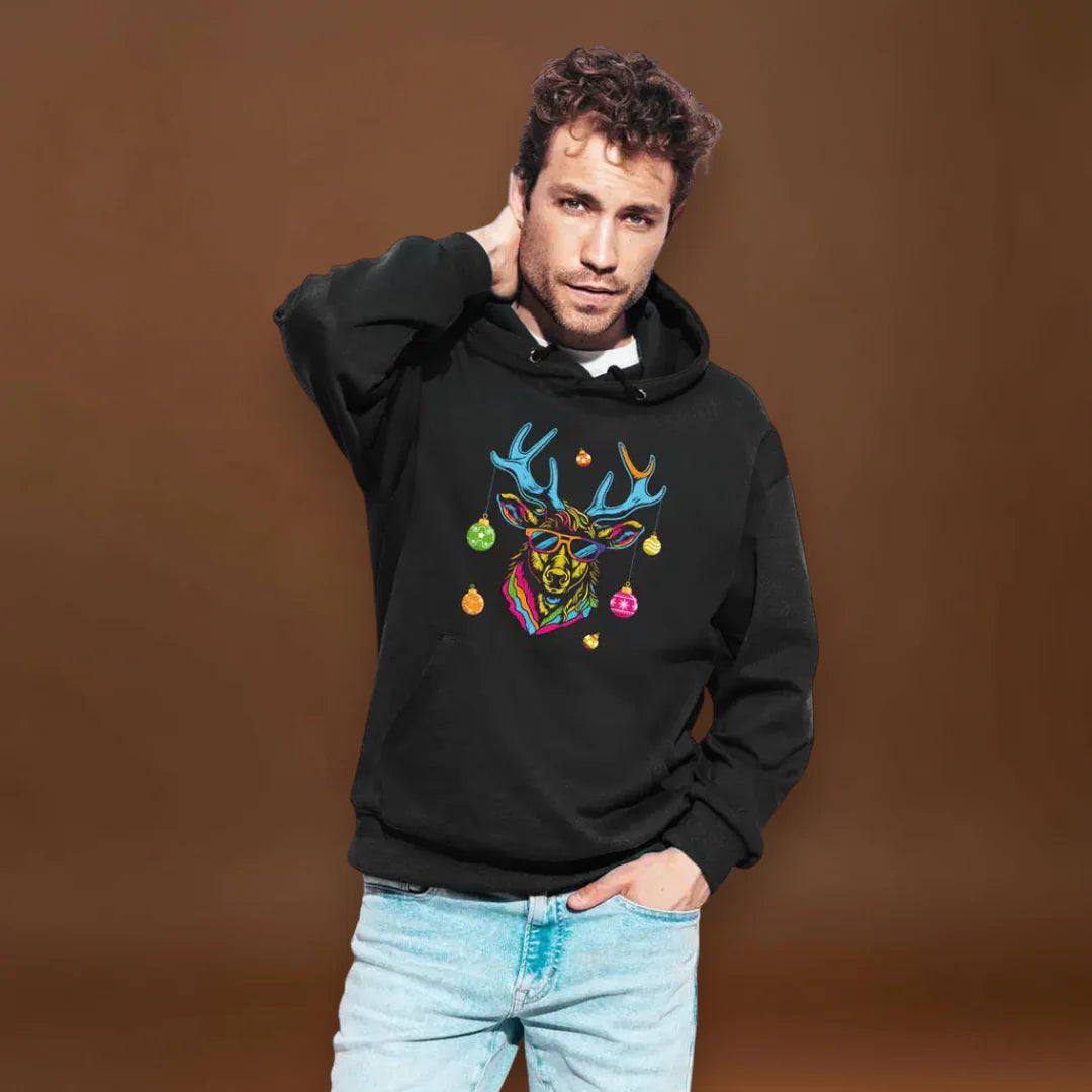 Hoodie - Menő Szarvas - színes