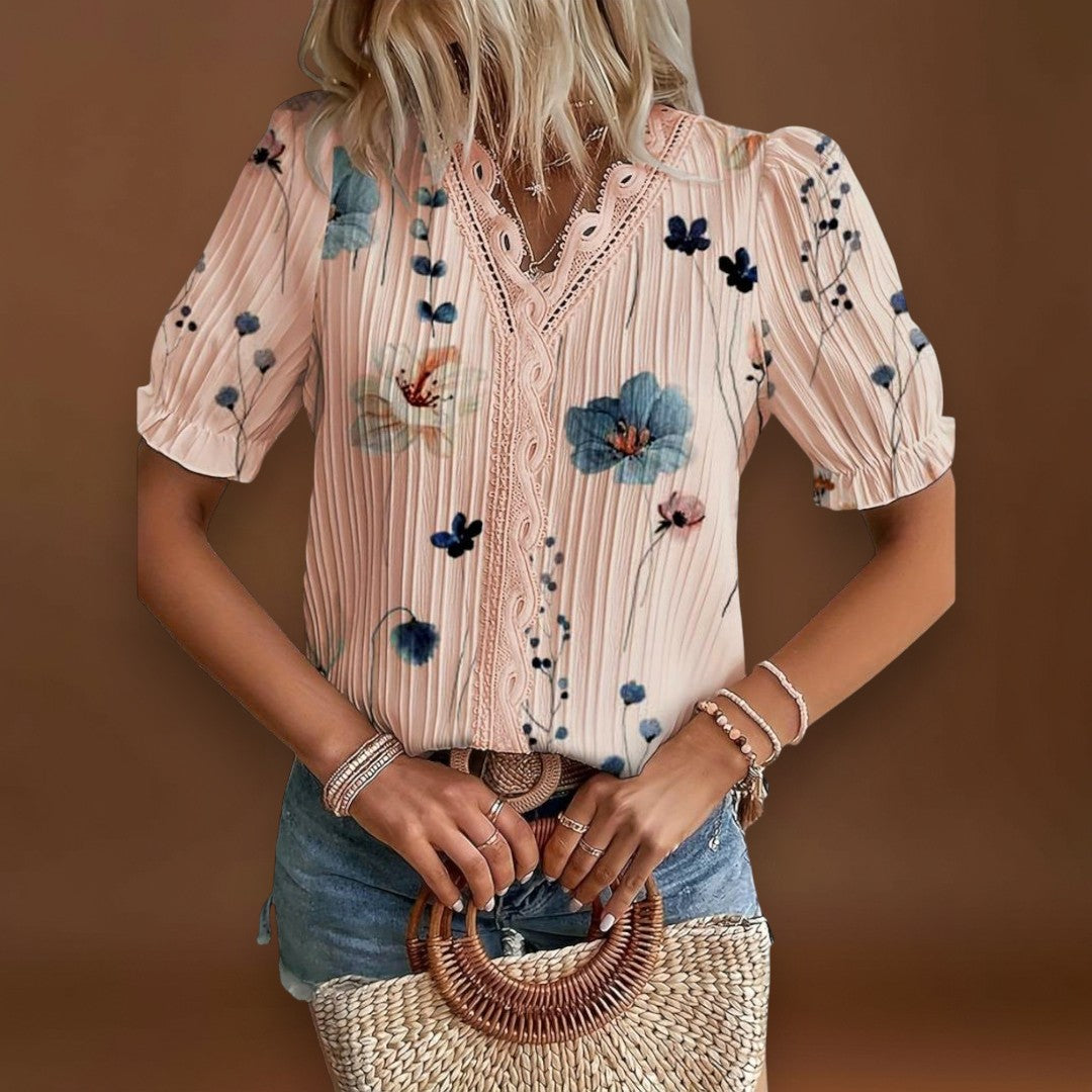 Letti - Elegáns blúz hegyes dekoltázzsal