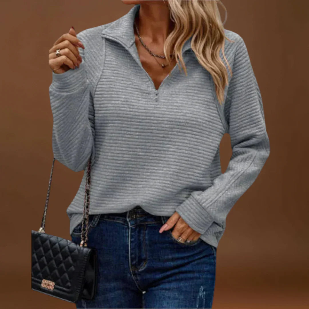 Angélika - Elegáns Kötött Pulóver