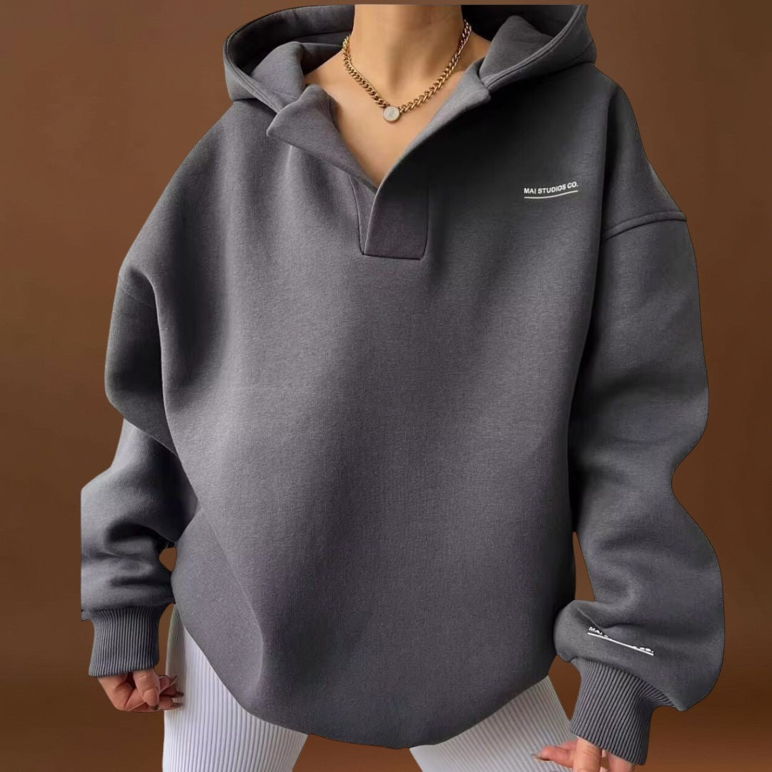 Cseresznye - Elegáns kapucnis pulóver