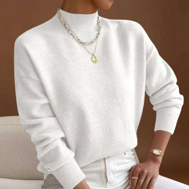 Darázska - Elegáns Magas Galléros Pulóver